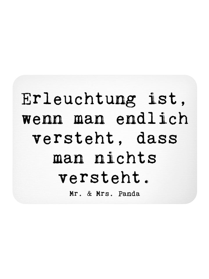Kühlschrankmagnet Spruch Erleuchtung Weisheit m... in Weiß