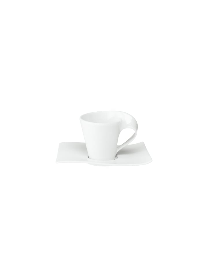 Espressotasse mit Untertasse NewWave in Weiß 80 ml