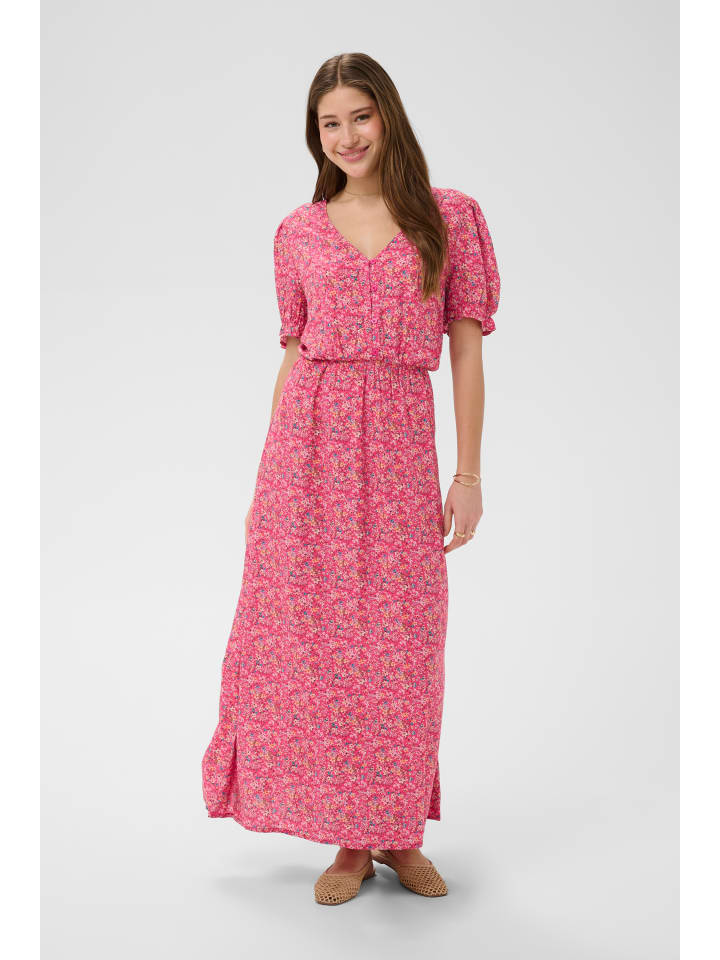 Kleid CRTiah Feminine in Bright Pink Small flowers