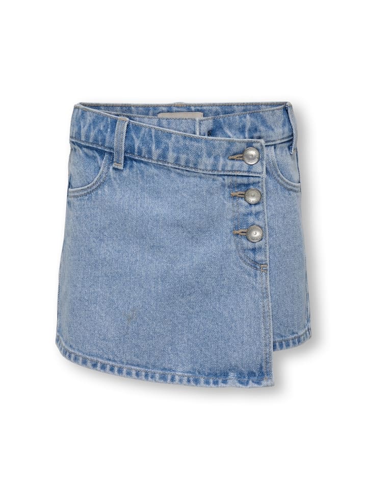 Wrap Shorts KOGJENNY SKORT DNM PIM020 in light blue denim