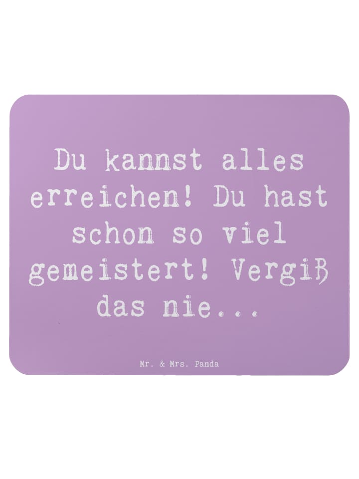 Mauspad Spruch Selbstvertrauen stärken mit Spruch in Lavendeltraum