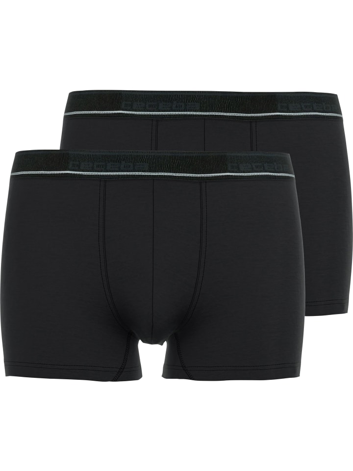 Viskose, Single-Jersey Pants im 2er-Pack in schwarz