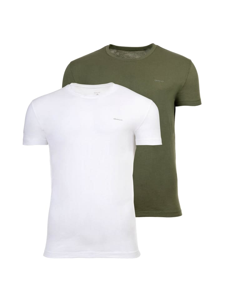 T-Shirt 2er Pack in Grün (Dry Herb)