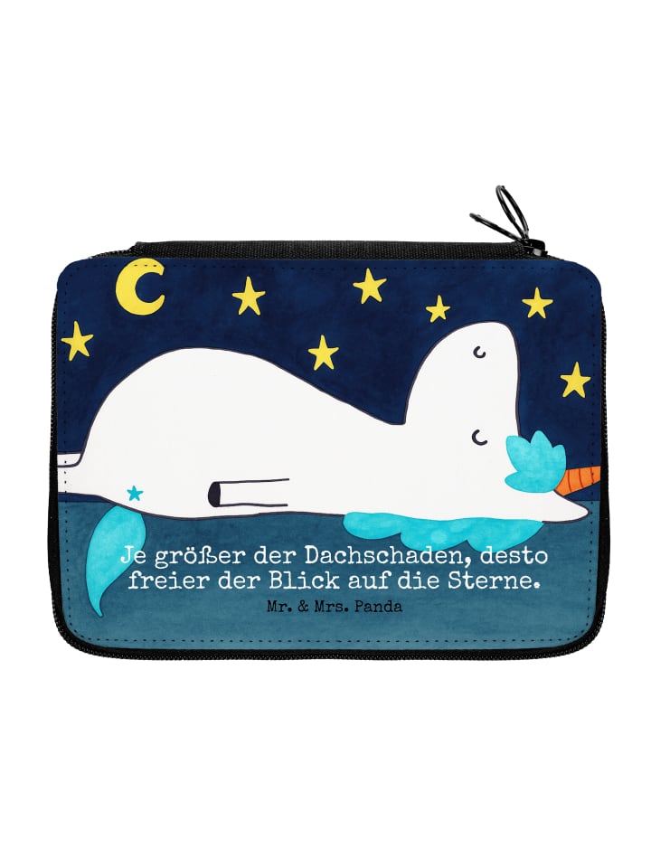 Federmäppchen Einhorn Sternenhimmel Design mit ... in Weiß