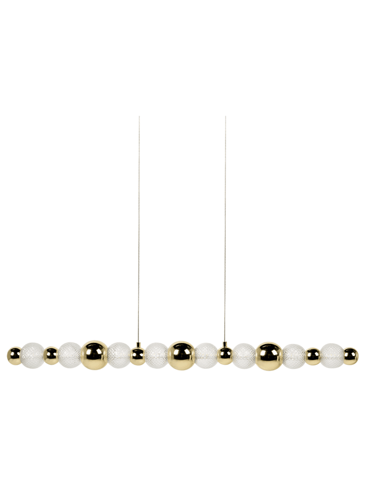 Pendelleuchten SORA in Gold/Schwarz/Transparent - (W) 92 x (H) 130 x (L) 8 cm