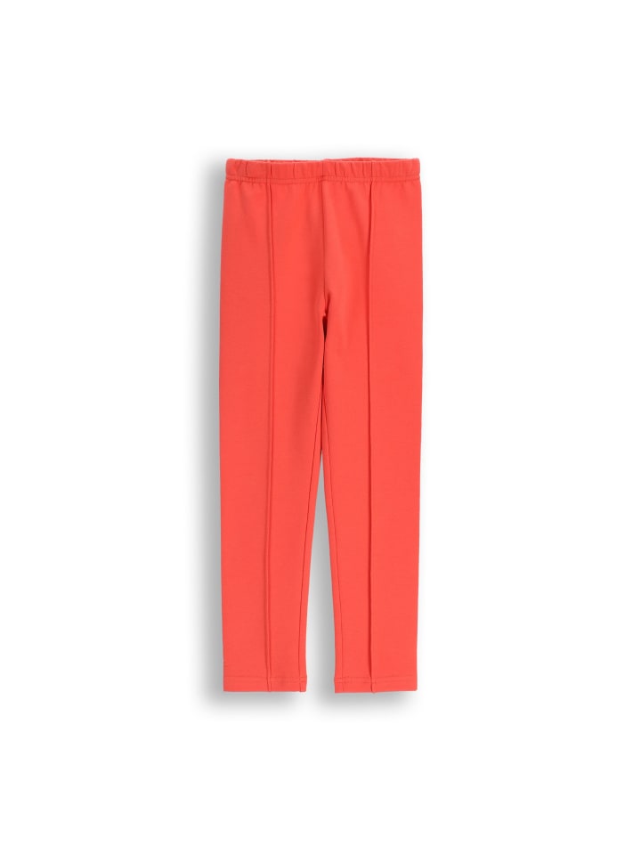 Sweat-Leggings mit langem Hosenbein in rot