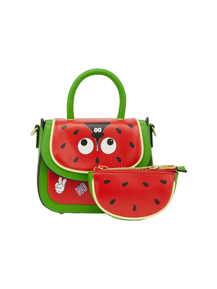 Women Handbag in Red Green