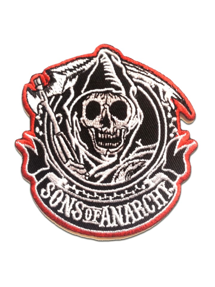 Son Of Anarchy Motorrad Biker ClubApplikation Bügelbild inSchwarz