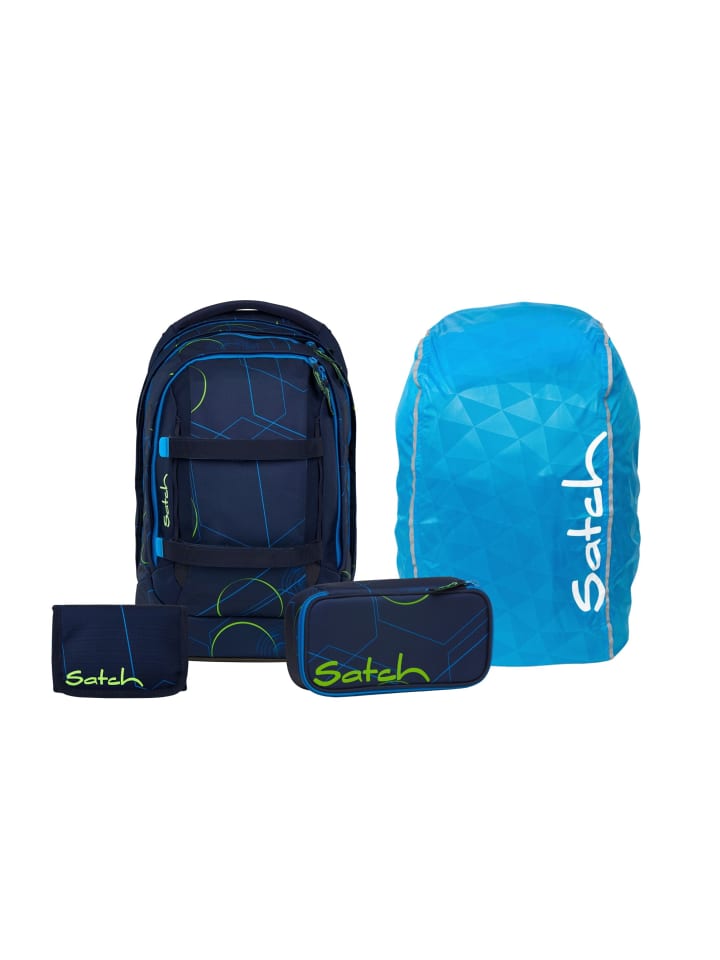 Schulrucksack-Set PACK "Blue Tech" 4-teilig in Blau