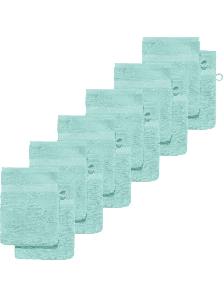 Frottier Waschhandschuh 12er-Pack Sindelfingen in mint
