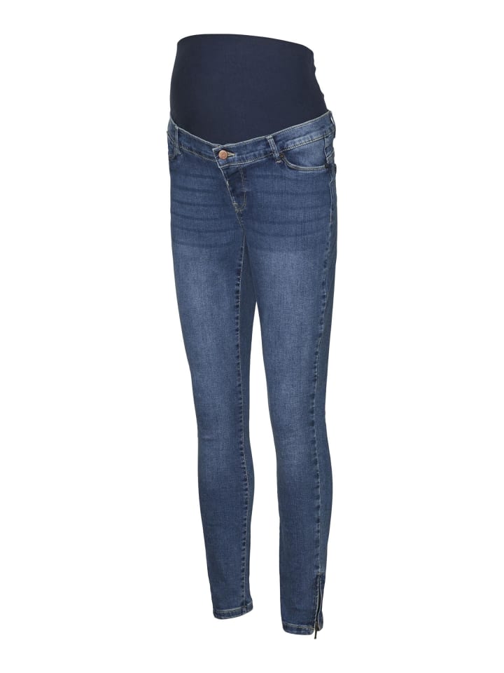 Umstandsjeans mit Skinny Fit in Medium Blue Denim 1