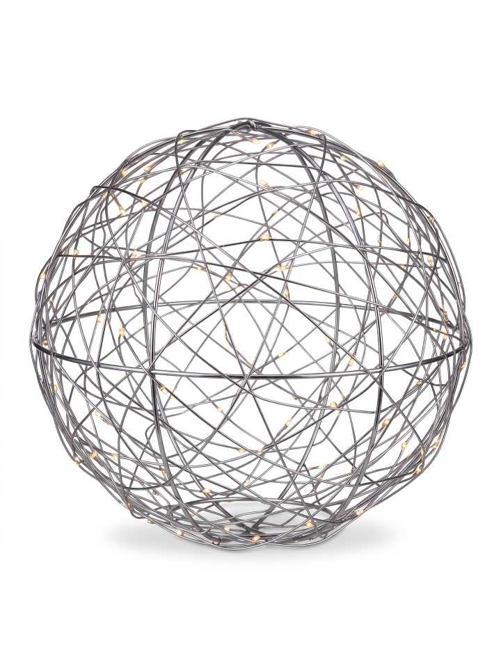 LED Dekokugel in Silber - Ø 30 cm