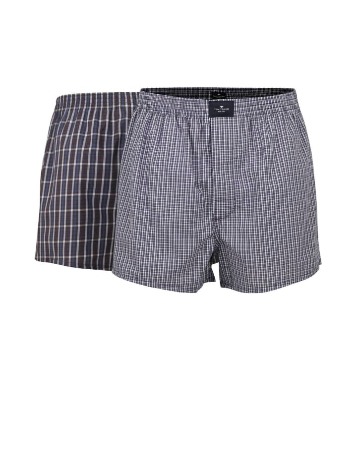 Web-Boxershorts 2er Pack in Dunkelblau