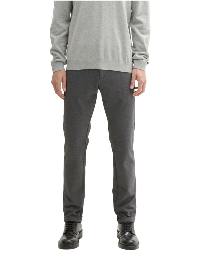 Stoffhose / Chino JERSEY SLIM CHINO slim in Grau
