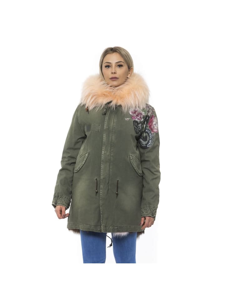 Grün Baumwolle Damen Jacke