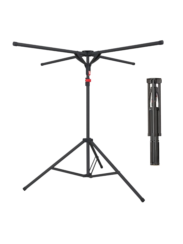 Wäscheständer in Schwarz - (H)100-180 x Ø 125 cm