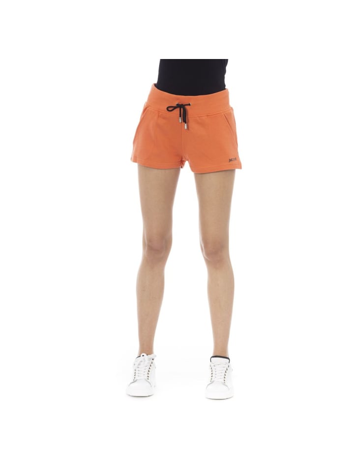 Orange Baumwolle Damen Sweatshorts