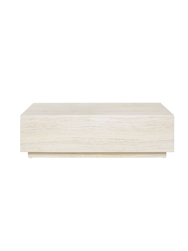 Couchtisch modern rechteckig 120x75 cm Travertinoptik in Beige