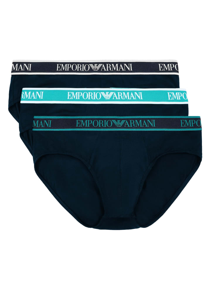 3er Pack Brief in Dunkelblau