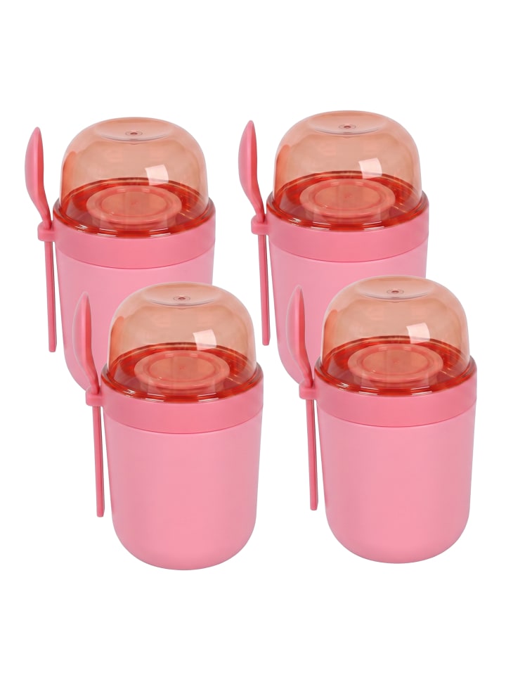 4 x Müslibecher in Pink - 680 ml