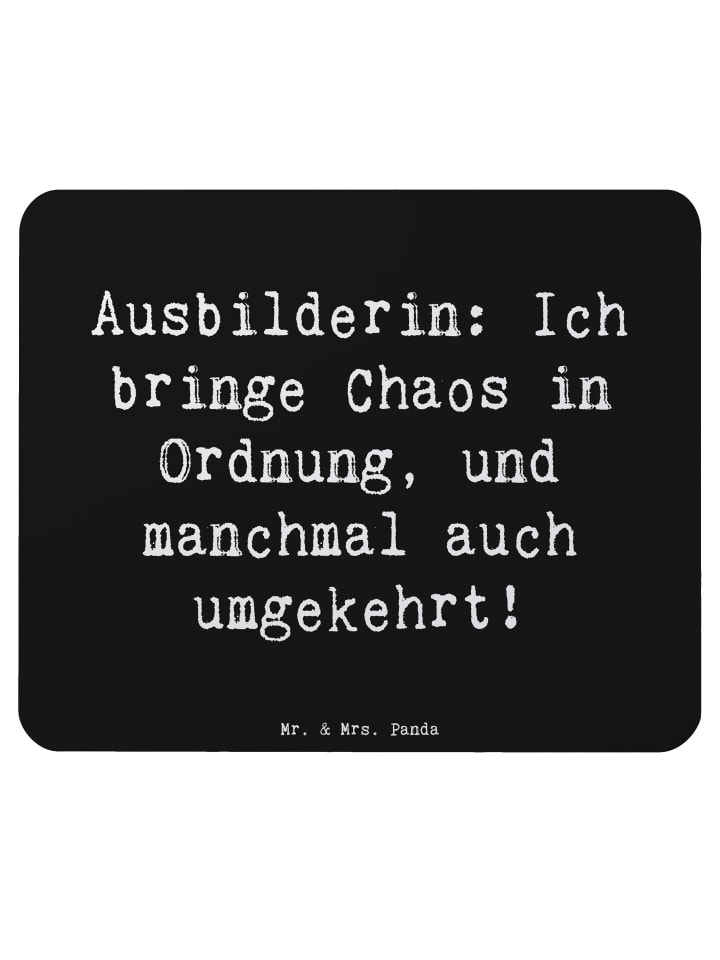 Mauspad Spruch Ausbilderin Chaos Ordnung mit Sp... in Schwarz