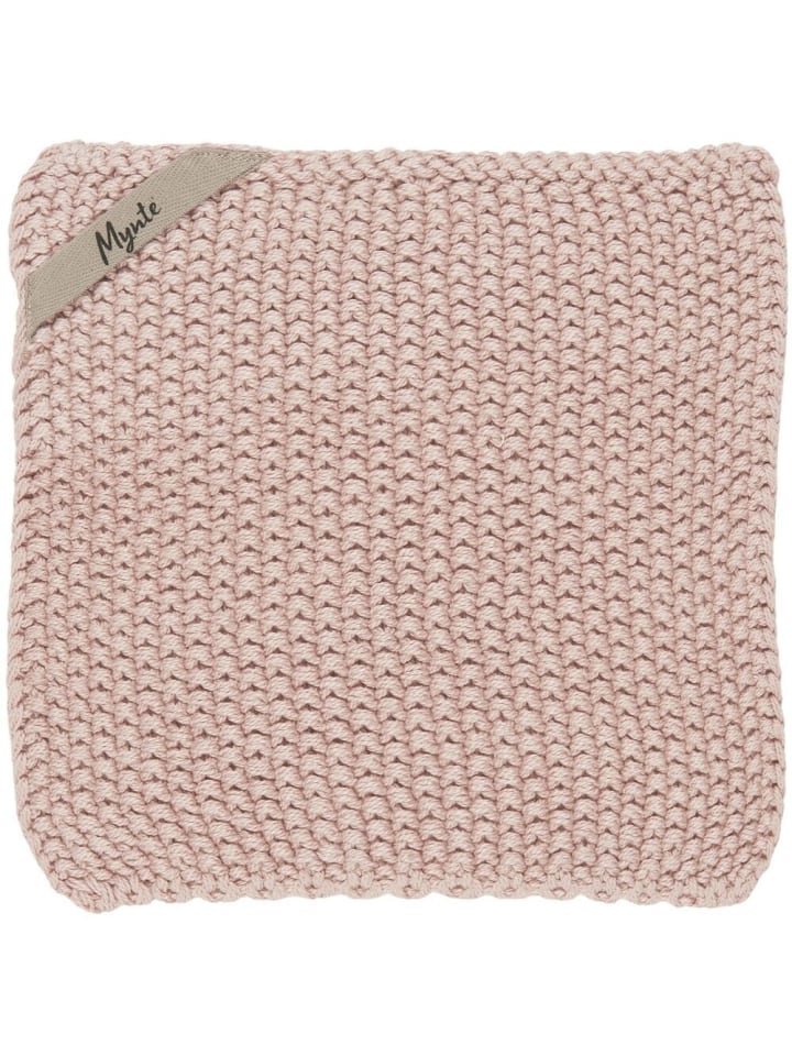 Topflappen Mynte gestrickt in rose shadow