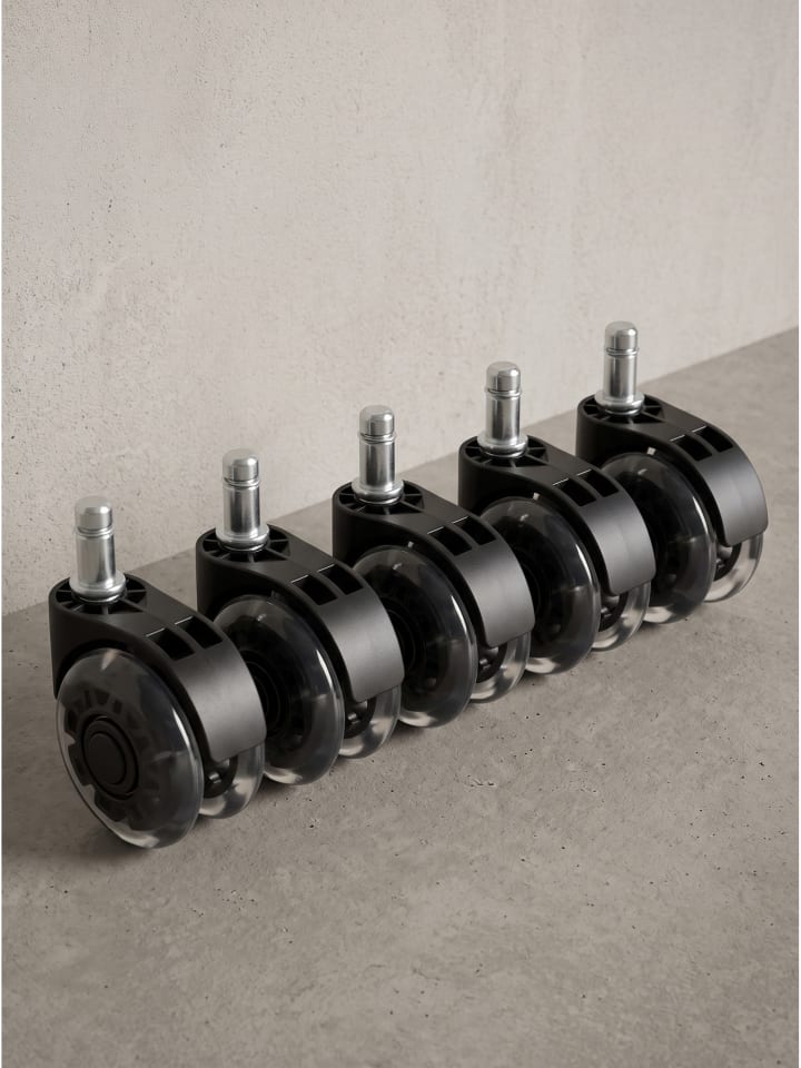 Universalrollen 5er Set rund, Kunststoff, für Büro