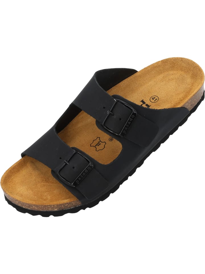Pantoletten Korfu Oiled Premium Leather Herren in Schwarz
