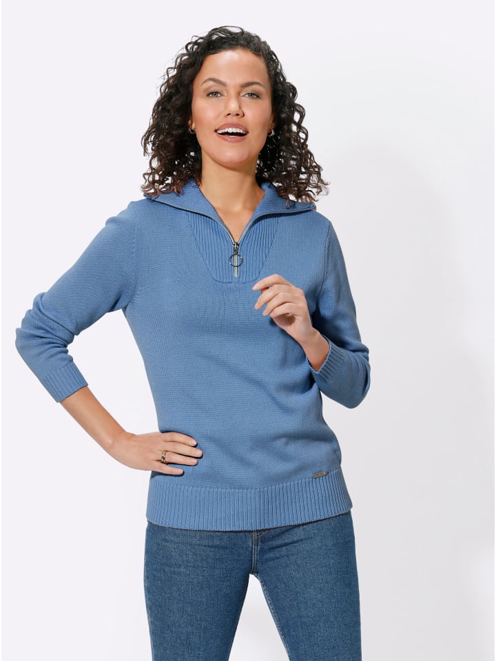 Troyer-Pullover in himmelblau