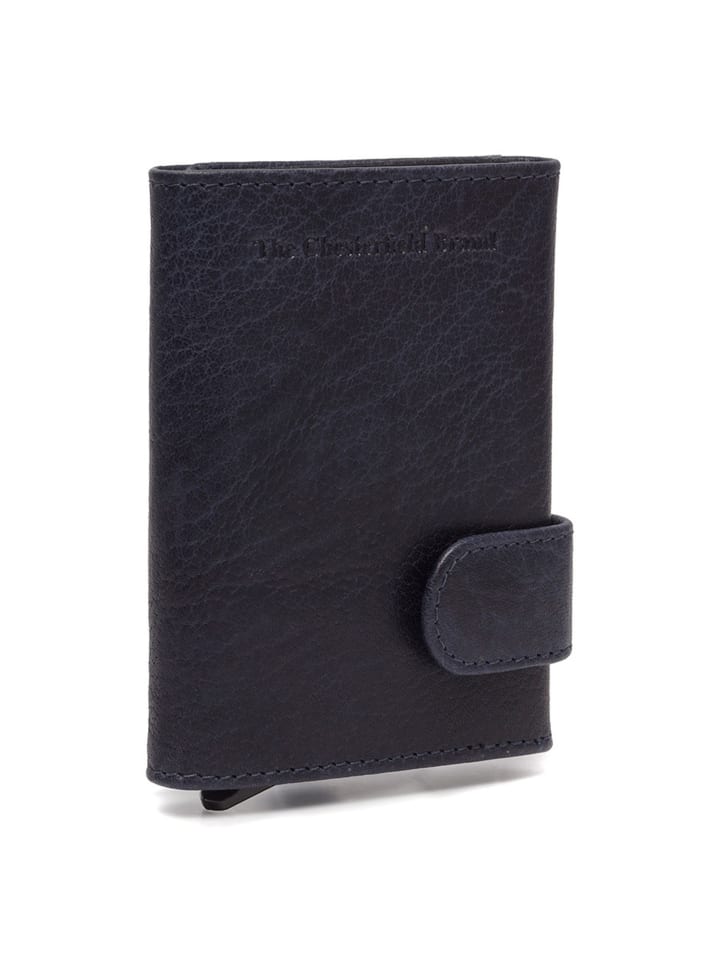 Portland Kreditkartenetui RFID Schutz Leder 7 cm navy