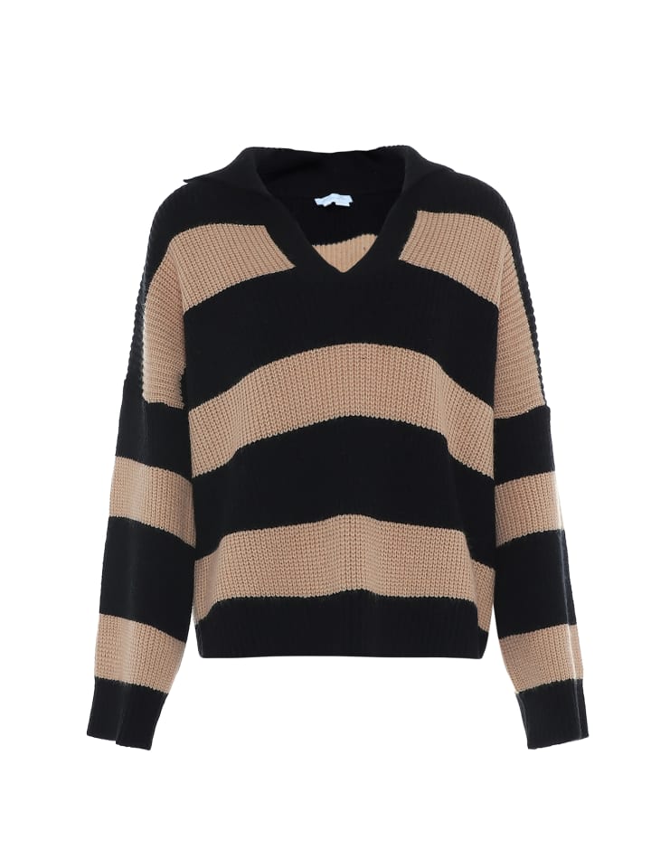 Damen Sweater in SCHWARZ BEIGE