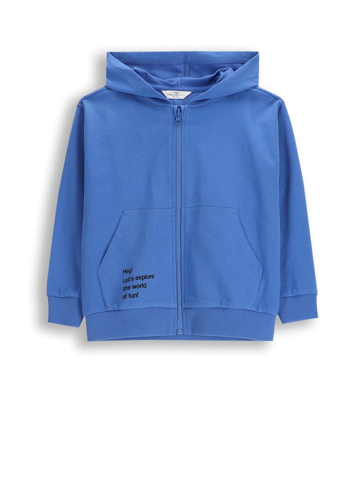 Kapuzensweatjacke in kobaltblau
