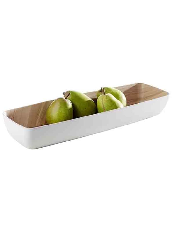 GN 2/4 Schale "FRIDA" in Beige/Weiß 53 x 16,2 cm, H: 7,5 cm