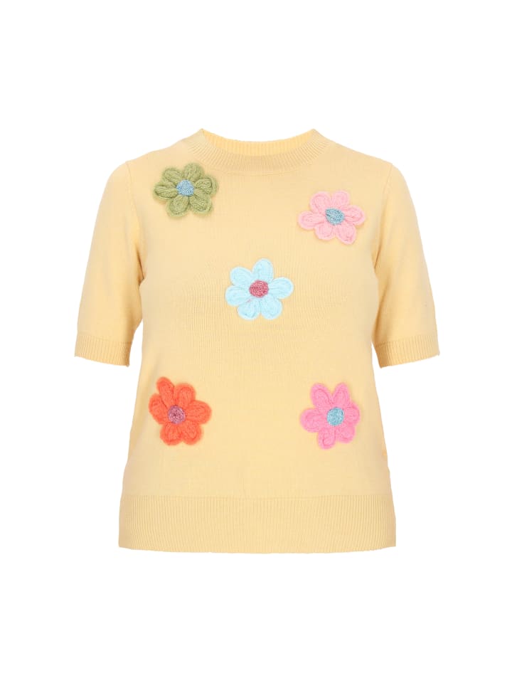 Women Sweater in yellow cream