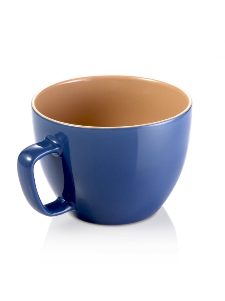 Extragroße Tasse CREMA SHINE in blau
