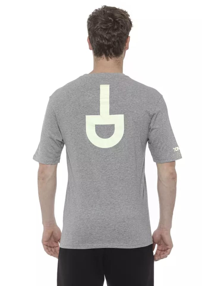 Grau Baumwolle Herren T-Shirt