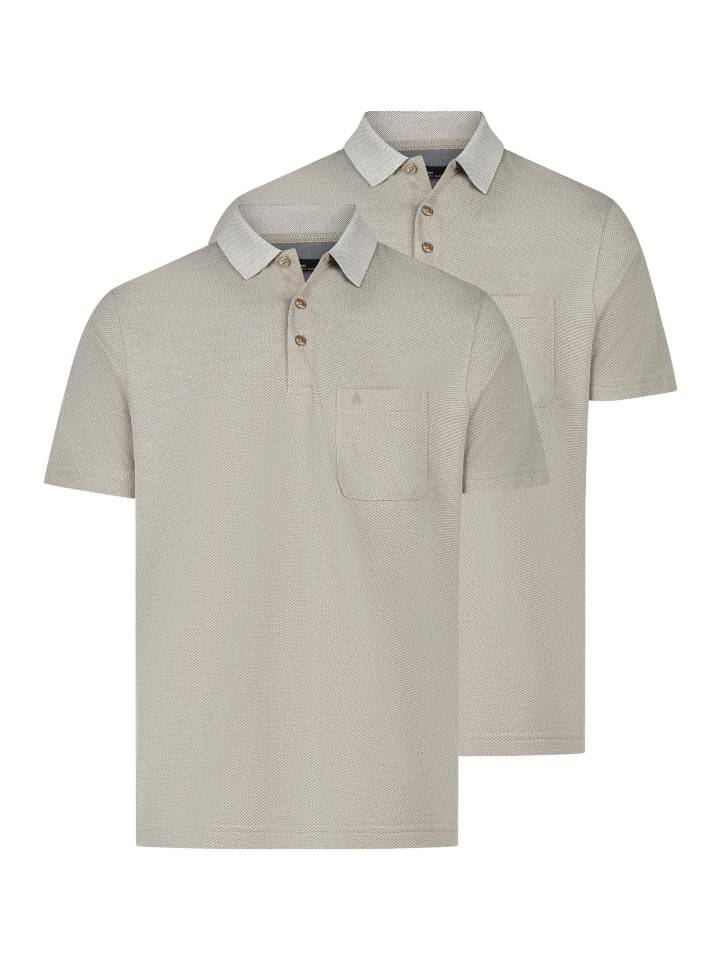 Poloshirt Basic in Walnuss