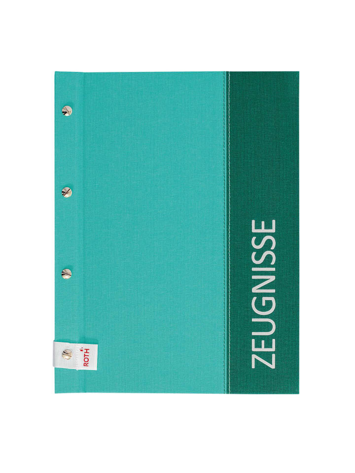 Zeugnismappe Spectrum mit Buchschrauben mint in Hellblau