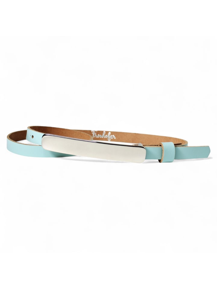 Ledergürtel in Aqua