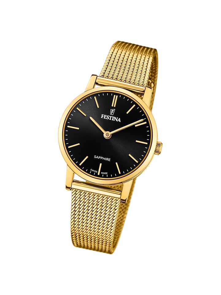 Analog-Armbanduhr Festina Swiss Made gold klein (ca. 29mm)