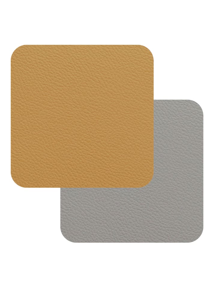 FREEFORM | Glasuntersetzer, FLEXI, Senf/Grau, 4er Set