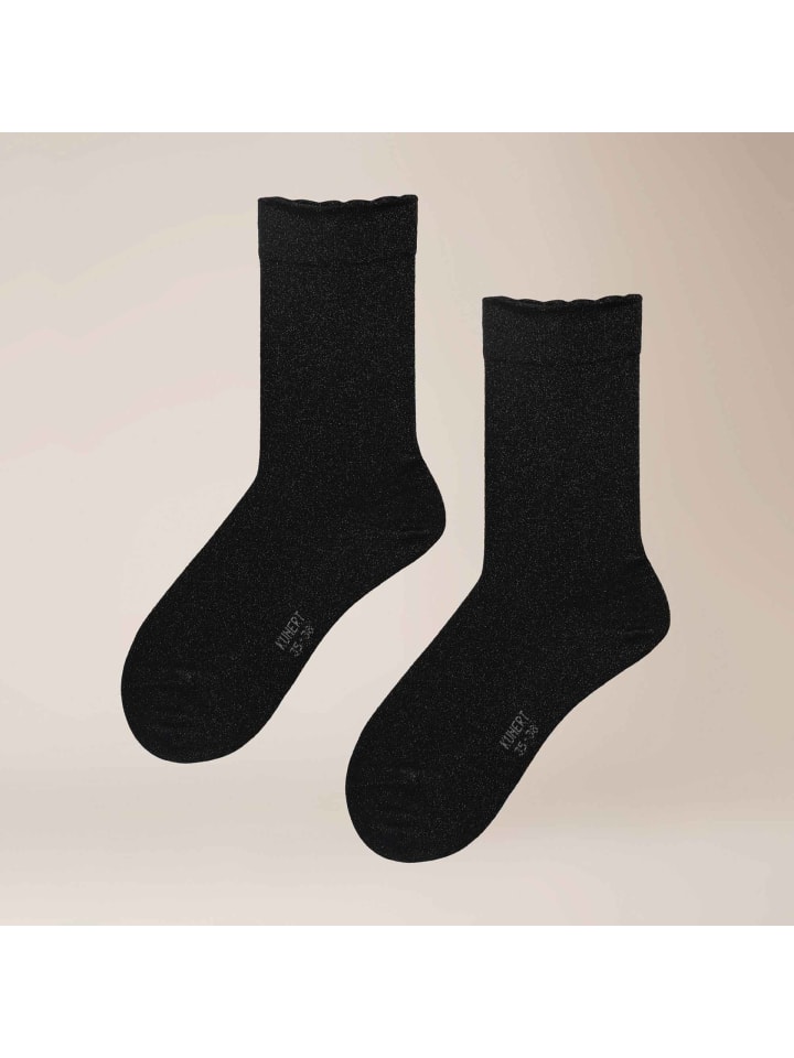 Socken Emotional Glitter edler Glanz in Black