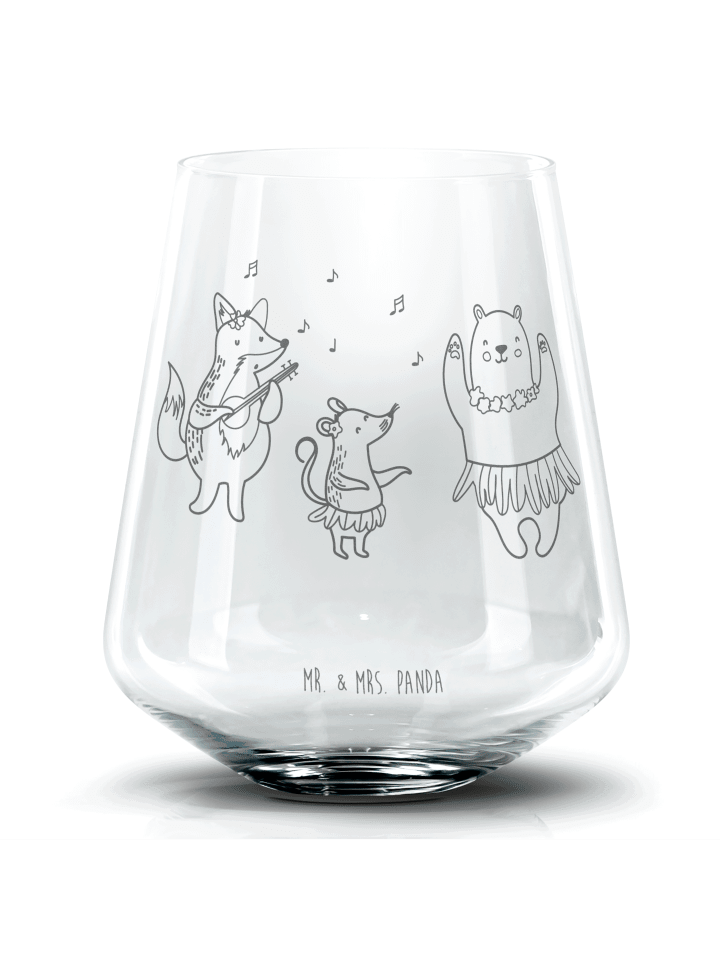 Whiskeyglas Waldtiere Aloha ohne Spruch in Transparent