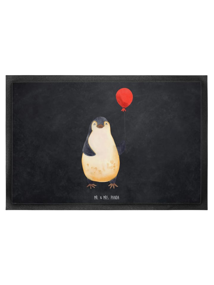 Fußmatte Pinguin Luftballon ohne Spruch in Kreidetafel