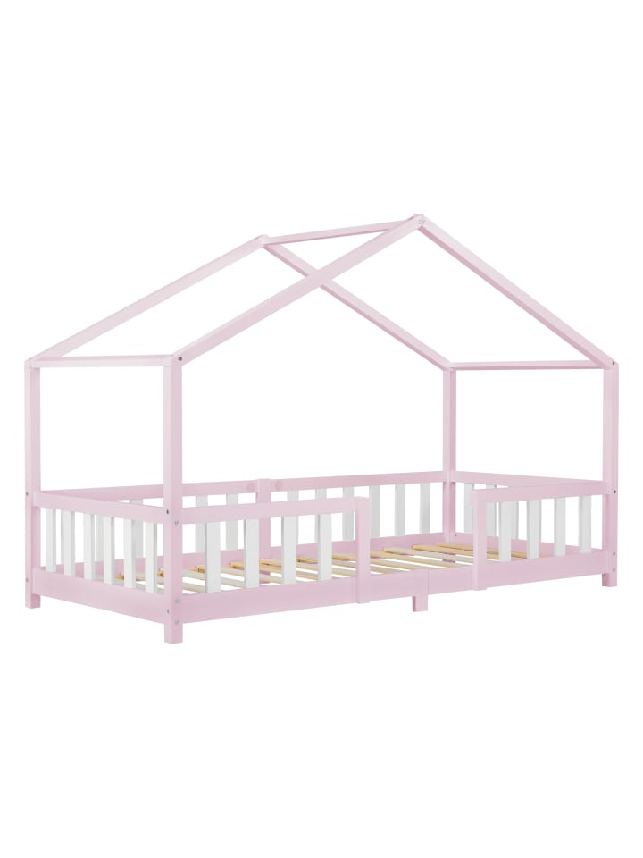 Kinderbett Treviolo in Rosa Weiß (L)200cm (B)90cm