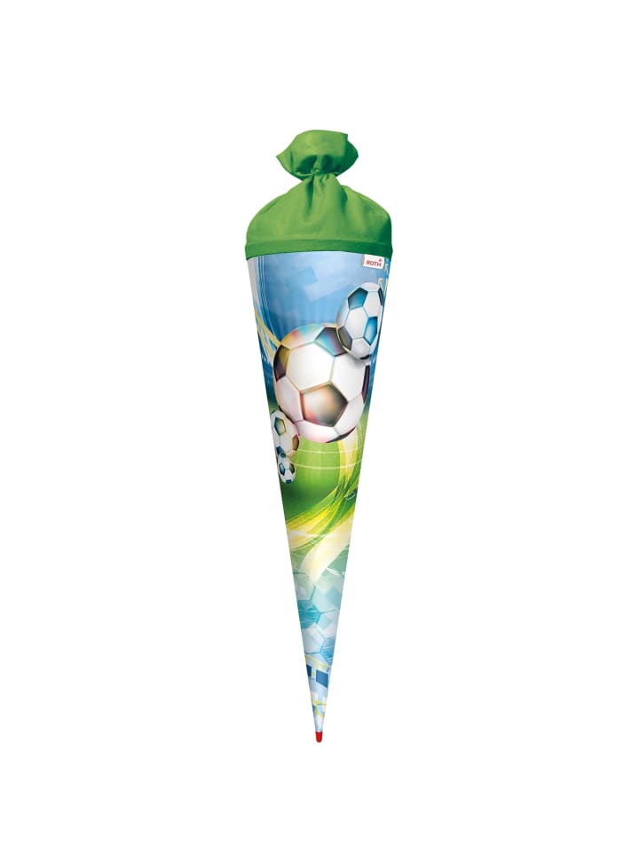 Schultüte groß Fußball 70 cm in Bunt