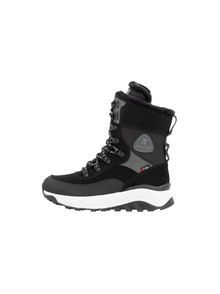 Schnürstiefel in schwarz