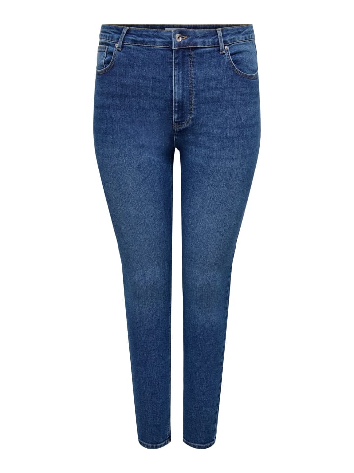Skinny Jeans in Medium Blue Denim