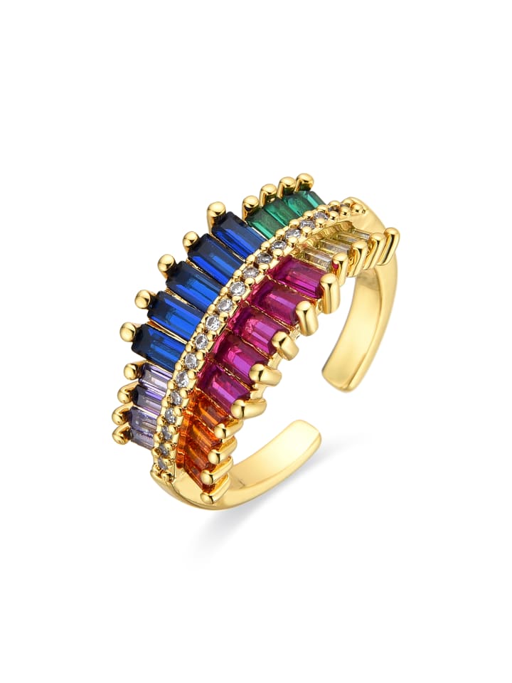 Ring Osere mit 18 Karat verstellbar Gelbgold-Osere multicolored