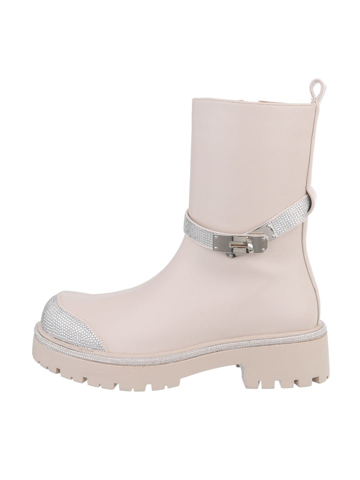 Stiefelette in Beige